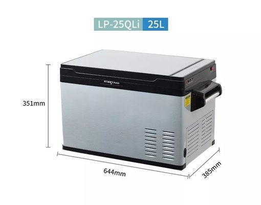 Refrigerador portátil de compresión de CA y CC con puerta de vidrio única para acampar y viajar -20 10 C