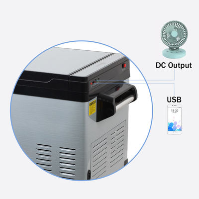 Refrigerador portátil de compresión de CA y CC con puerta de vidrio única para acampar y viajar -20 10 C