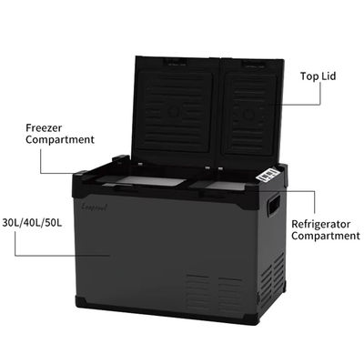Partición incluida refrigerador portátil de automóviles de 12 V de corriente continua para refrigerador solar de automóviles Toyota