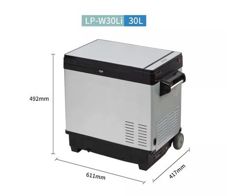 Refrigerador portátil de 30L con doble puerta y batería LFP