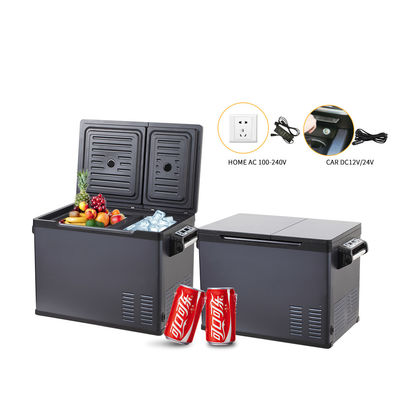 Refrigerador de coche portátil de 30L/40L/50L con doble control de temperatura y compresor de 45W