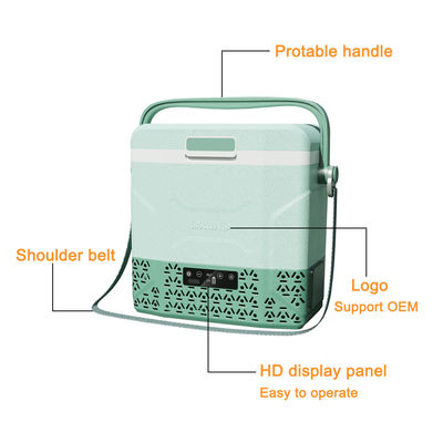 Cinturón de hombro mini congelador DC 12v refrigeradores de coches portátiles refrigerador de compresión congelador de acampada