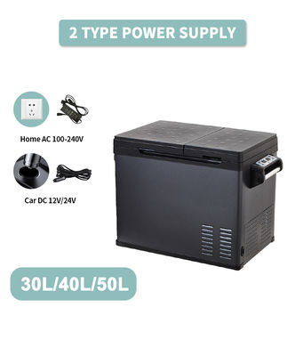 Refrigerador para automóviles de capacidad neta de 30L con doble temperatura y aislamiento C5H10/C-pentano