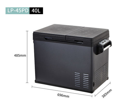 Refrigerador de automóvil portátil de 40L con doble control de temperatura y refrigerante R134a