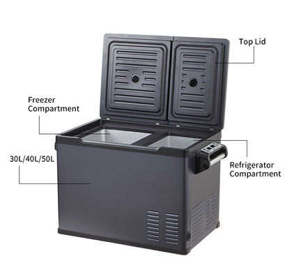 16 Kgs Dual Control 30L DC12V 24V Congelador de automóviles Refrigerador Panel solar Alimentado para acampar